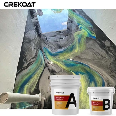 Mica Pearl Metallic Epoxy Floor Coating Self-Leveling Bau Rendah
