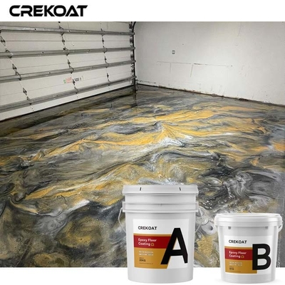 Grey Garage Metallic Epoxy Floor Coating Untuk Ruang Pameran Dan Restoran