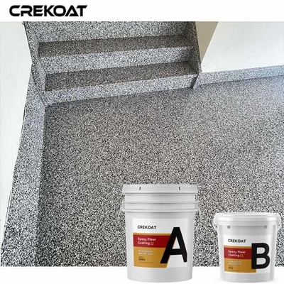 Quick Recoating Vinyl Chip Epoxy Flooring Permukaan Gloss Tinggi Elegan