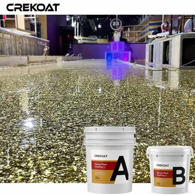 Pelapis Lantai Epoksi Metalik Beton yang Dipoles Finishing Mulus Berkilau Tinggi