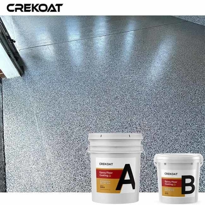 Quick Recoating Vinyl Chip Epoxy Flooring Permukaan Gloss Tinggi Elegan