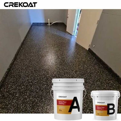 Area Komersial Paint Chip Epoxy Floor Coating Dengan Blending Decorative Flakes