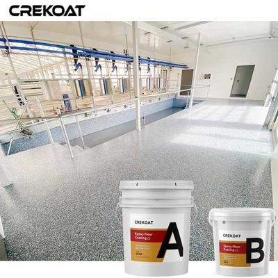 Pelapis Lantai Epoxy Flake Mulus Menolak Bahan Kimia Dan Lalu Lintas Berat