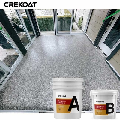 Slip Resistance Epoxy Flake Floor Coating Untuk Showroom Garasi