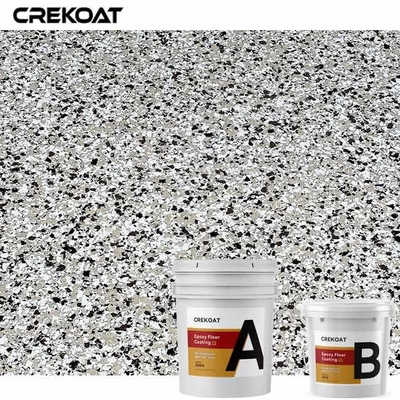 Toleransi Ekspansi Termal yang tahan lama Lapisan Lantai Epoxy Flake Tahan Perubahan Suhu