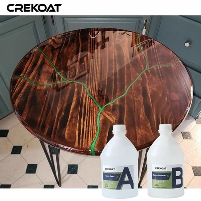 Penghalang Kelembaban UV Stabil Resin Jelas Epoxy Meja Untuk Patung Luar Ruangan Transparansi