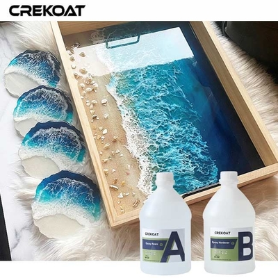 1/1 Rasio Campuran Resin Epoxy Jelas Ketahanan Tinggi Untuk Penggunaan Dalam Dan Luar Ruangan