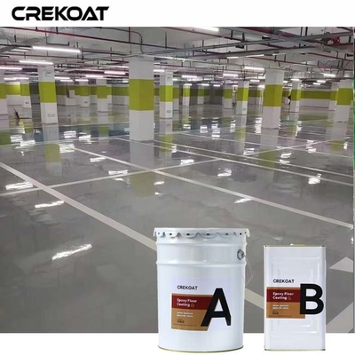 Dekoratif Industri Epoxy Beton Lapisan Lantai Epoxy Marbling Teknik