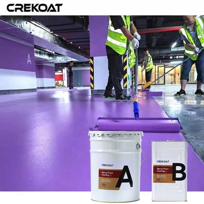 Fast Recoat Times Lapisan Lantai Epoxy Industri Menawarkan Finish Metallik Unik