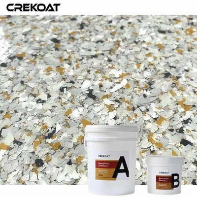 Bau rendah Polyaspartic Floor Flake Gloss Retensi Mempertahankan Glossy Finish dari waktu ke waktu