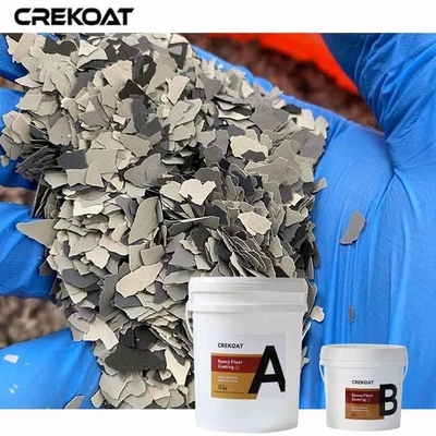 Waktu Pengeringan Cepat Lapisan Lantai Epoxy Flake Instalasi Cepat