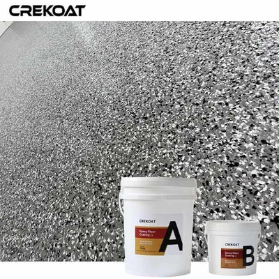 UV Stabil Epoxy Floor Flakes Coating Seamless untuk permukaan halus