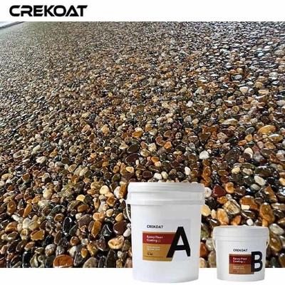 Resin Berbasis Air Batu Cuci Lapisan Lantai Epoxy Sifat-Resisting Slip