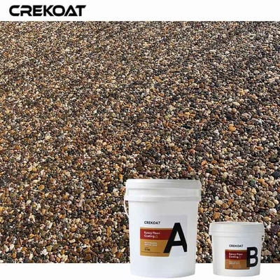 Resin Berbasis Air Batu Cuci Lapisan Lantai Epoxy Sifat-Resisting Slip