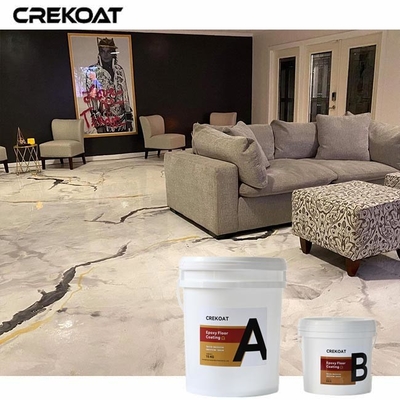 Low Odor White Metallic Epoxy Floor Coating Opsi Tekstur Anti-Slip Untuk Keamanan