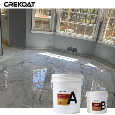 Low Odor White Metallic Epoxy Floor Coating Opsi Tekstur Anti-Slip Untuk Keamanan