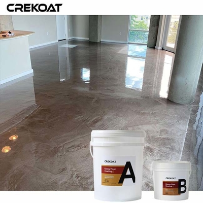 Lapisan lantai epoxy logam reflektif High Gloss atau Matte finish