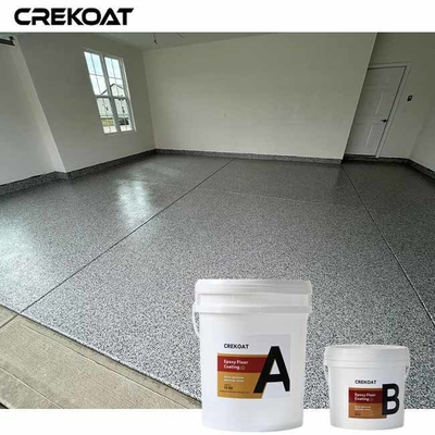 Cat Garasi Dengan Serpihan Resin Epoxy Dan Lapisan Polyaspartic