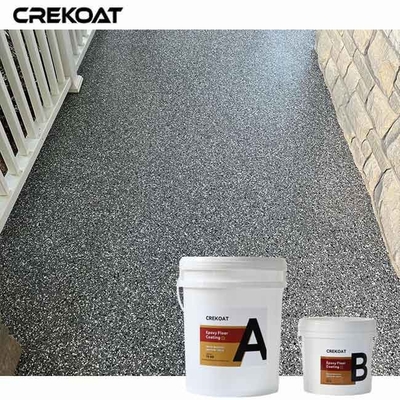 UV Resistance Epoxy Chip Floor Coating Warna dan Desain yang dapat disesuaikan