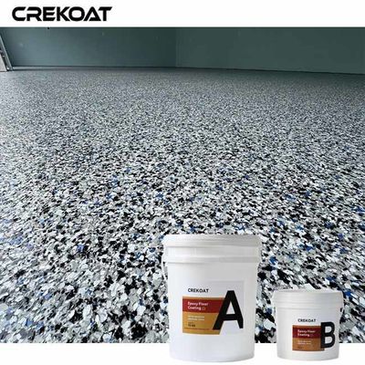 Full Broadcast Chip Epoxy Flake Floor Coating Untuk Pola Tekstur Unik