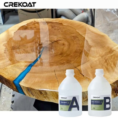 Kristal-jelas Meja Atas Epoxy Resin Anti-Yellowing Untuk Kecantikan Lama