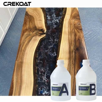 Low Maintenance Clear Epoxy Resin Table Top Resistensi Kimia Tinggi