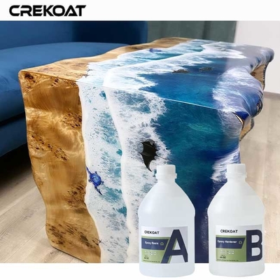 Glossy Finish Table Top Epoxy Resin Daya tahan terhadap goresan, noda dan panas