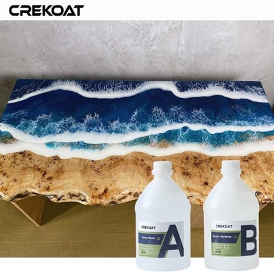 Glossy Finish Table Top Epoxy Resin Daya tahan terhadap goresan, noda dan panas