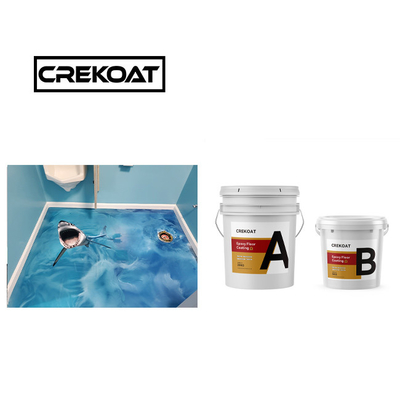 Lapisan Lantai Epoxy Resin Glossy Lapisan Lantai 3D Tanpa Jahit