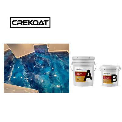 Crekoat Dekoratif Beton Metallik Lapisan Lantai Epoxy 3mm Hardened Seamless