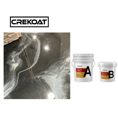 Cat Lantai Epoksi Metalik Bandara Tahan UV Epoxy Resin Dan Hardner