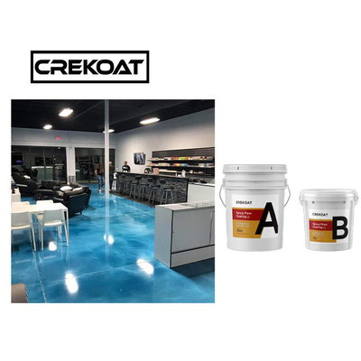 2 Bagian Epoxy Resin Metalik Cat Lantai Garasi Polimer Bening Viskositas Rendah