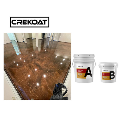 Super Gloss Clear Industrial Metallic Epoxy Floor Coating Dua Komponen