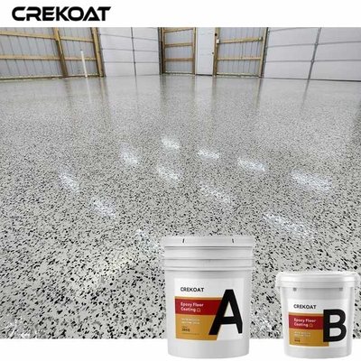 Anti Slip Flake Epoxy Coating Garasi Epoxy Resin Flooring Dengan Flakes