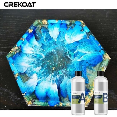 2 Bagian Kristal Resin Jelas Untuk Outdoor High End Estetika Anti Kuning