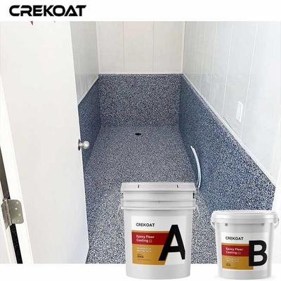 Variasi Tekstur Lemes Lapisan Lantai Epoxy Flake Buktinya Kelembaban Untuk Permukaan yang Berbeda