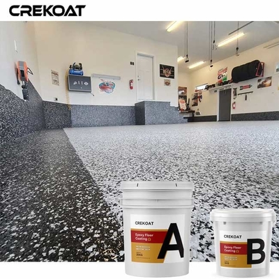 Garasi Epoxy Flake Floor Coating Terdiri Dari Epoxy Resin Berwarna