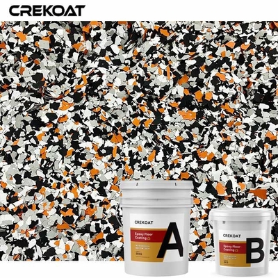 Sistem Flake Gloss Tinggi Ragam Tekstur Pelapis Lantai Epoxy Menciptakan Permukaan Mengkilap