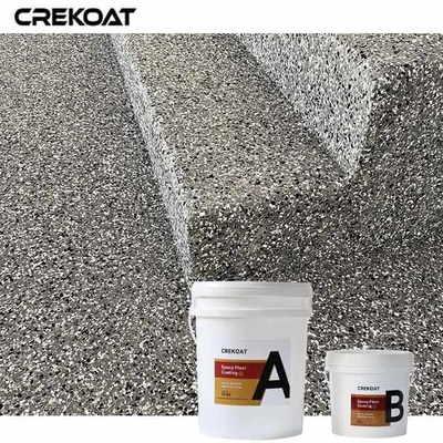 UV Stabil Epoxy Floor Flakes Coating Seamless untuk permukaan halus