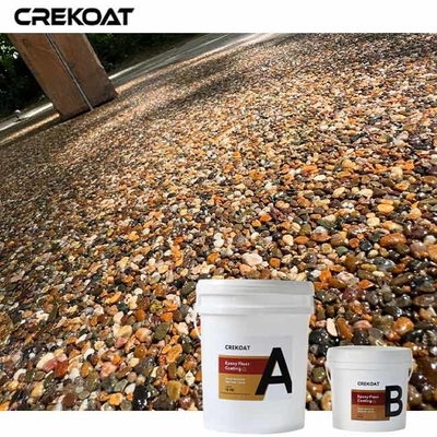 Permukaan permeable Epoxy Stone Deck Coating Berbagai warna dan agregat