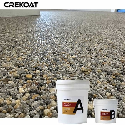 Sistem Lantai Dekoratif Epoxy Batu Batu Epoxy Anti-Slip Untuk Jalan Jalan
