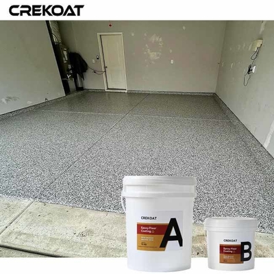 Cat Garasi Dengan Serpihan Resin Epoxy Dan Lapisan Polyaspartic