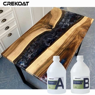 Low Maintenance Clear Epoxy Resin Table Top Resistensi Kimia Tinggi